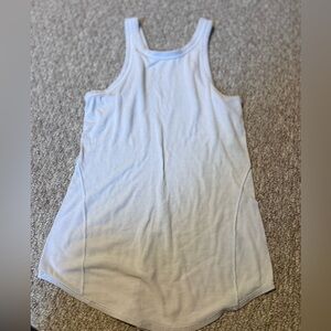 lululemon athletica White Ribbed Racerback Tank
